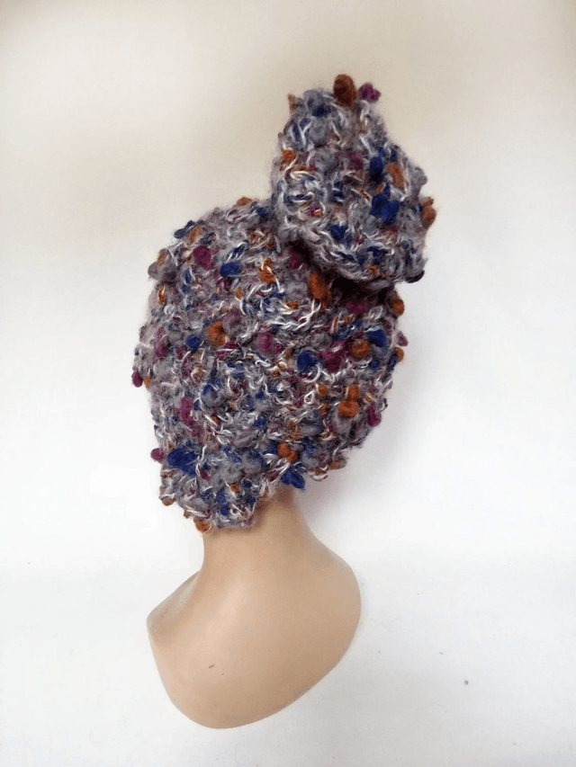Bonnet rétro vintage 2000 chapeau hiver laine fourrure fantaisie 