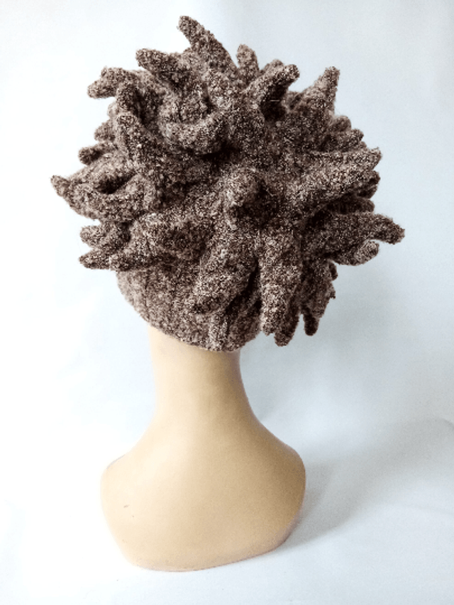 Bonnet marron femme extravagant