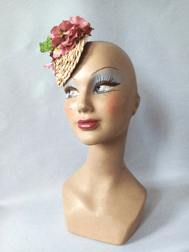 Petit chapeau paille mariage fleur campagne