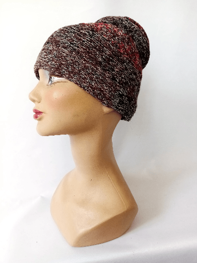Bonnet femme turban laine original