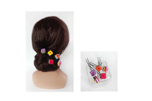 Épingle chignon accessoire cheveux bonbon
