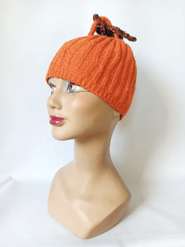 Bonnet orange fantaisie dreadlocks laine