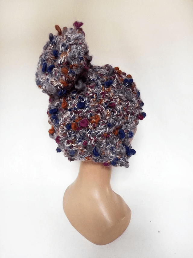 Bonnet rétro vintage 2000 chapeau hiver laine fourrure fantaisie 