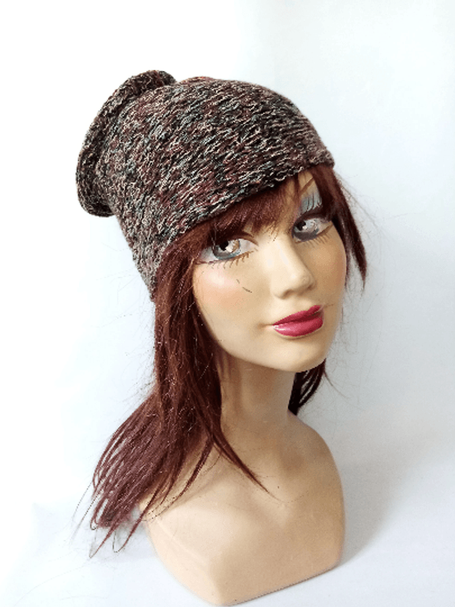 Bonnet femme turban laine original