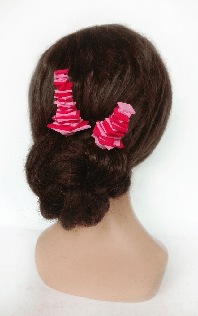Épingle chignon mariage rose contemporain