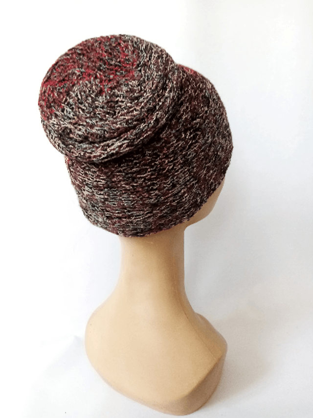 Bonnet femme turban laine original
