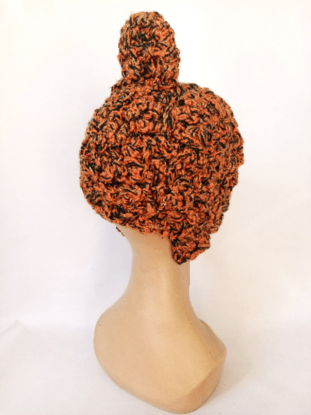 Bonnet femme pop laine orange 