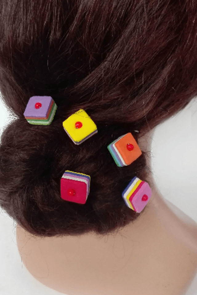 Épingle chignon accessoire cheveux bonbon