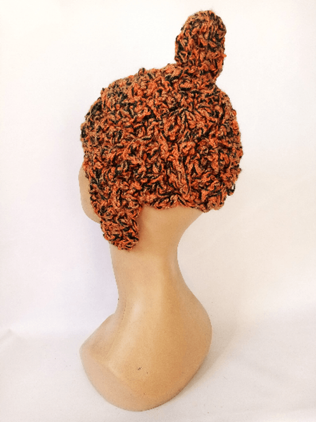 Bonnet femme pop laine orange 