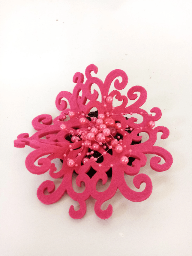 Bibi petit chapeau mariage rose noir