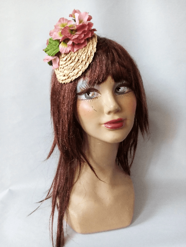 Petit chapeau paille mariage fleur campagne