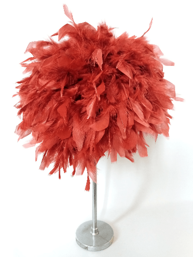 Chapeau femme plume rouille cérémonie mariage