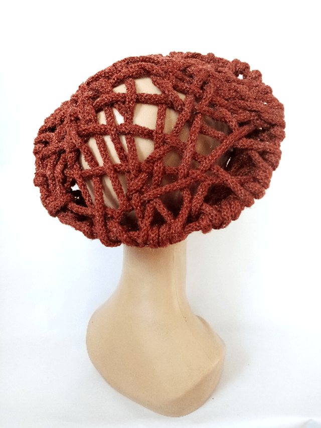 Béret femme laine marron original