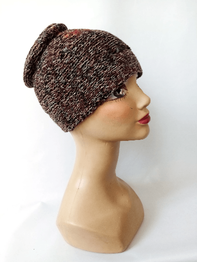 Bonnet femme turban laine original