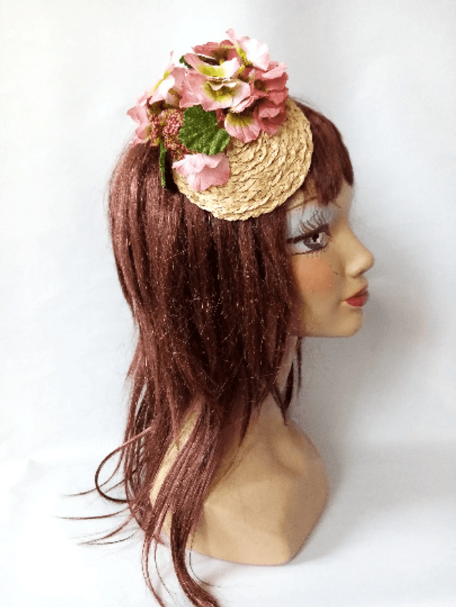 Petit chapeau paille mariage fleur campagne