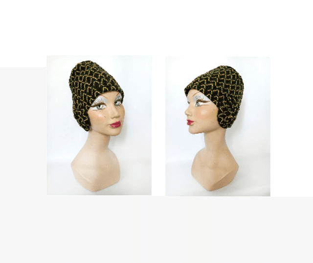 Chapeau toque femme hiver médiéval