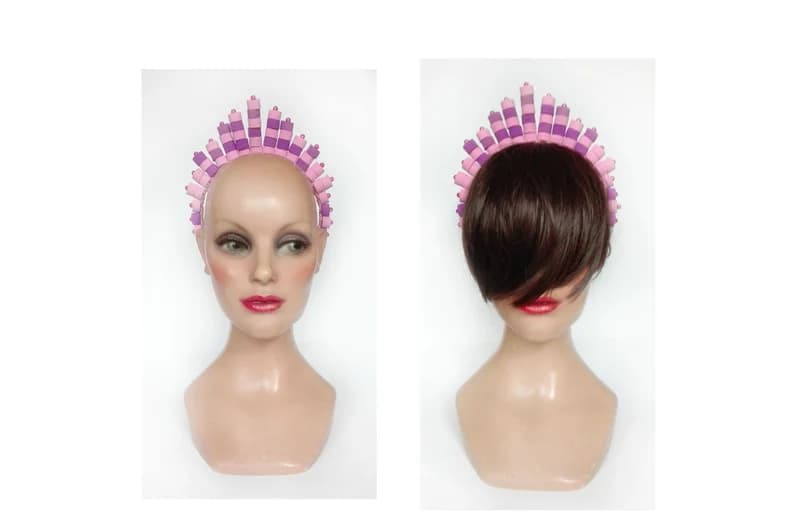 Diadème mariage serre-tête cérémonie fantaisie rose